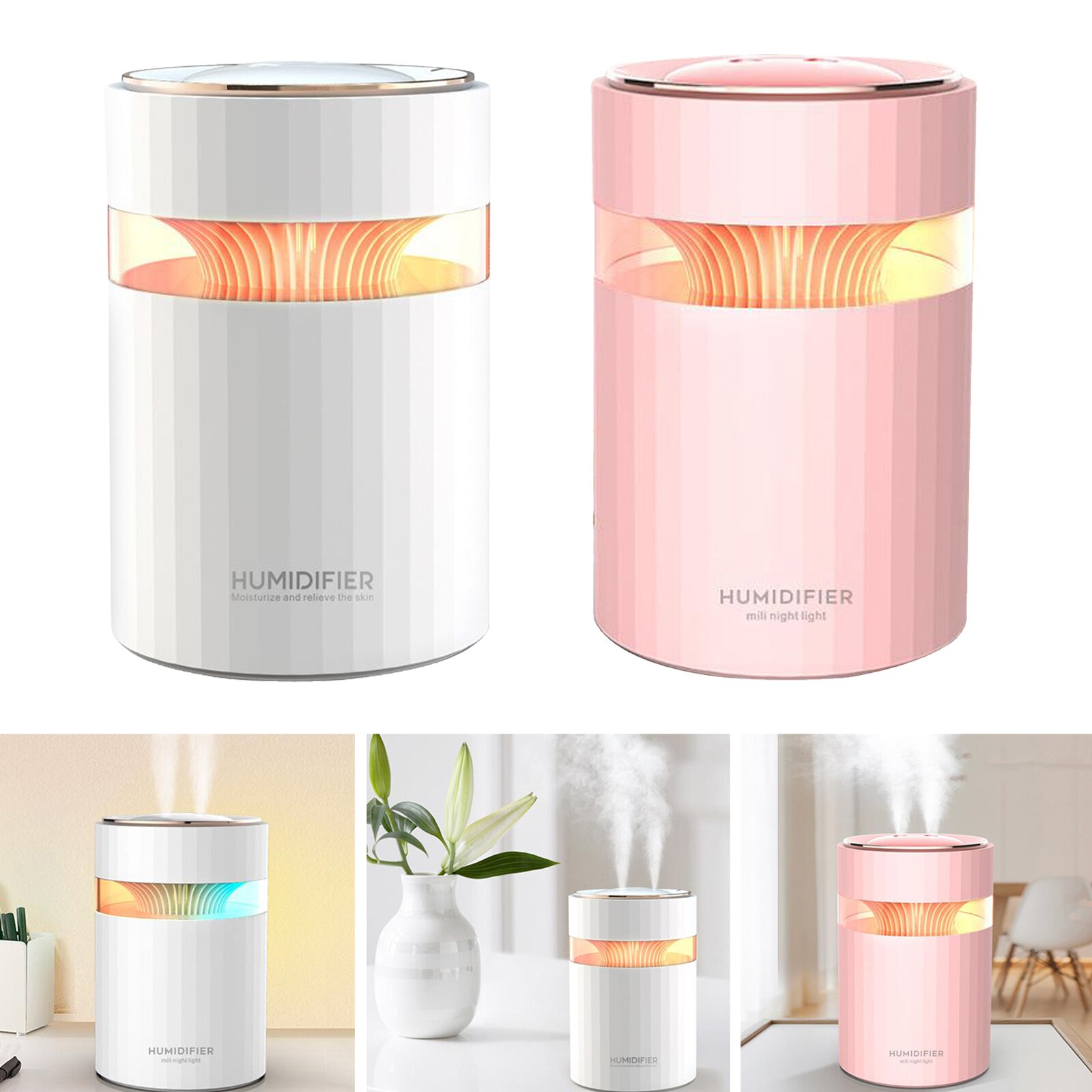 900Ml Luchtbevochtiger Etherische Olie Aroma Diffuser Mist Luchtreiniger Kantoor Tafelblad