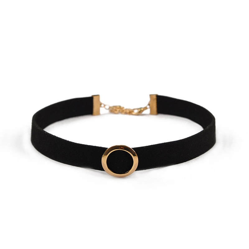 Gargantilla gótica de terciopelo negro, collares de cuerda de estilo gótico, decoración para el cuello para mujer, joyería Chocker en accesorios para el cuello de niña: Oro oscuro