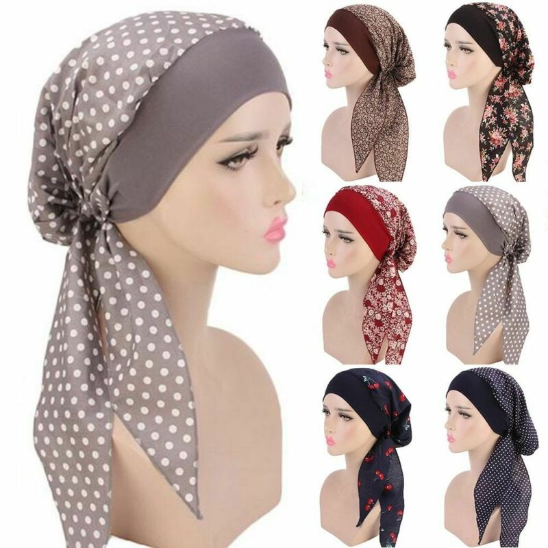 Pañuelo indio para la caída del cabello para mujer, hiyab musulmán, gorro turbante, gorro estilo turbante