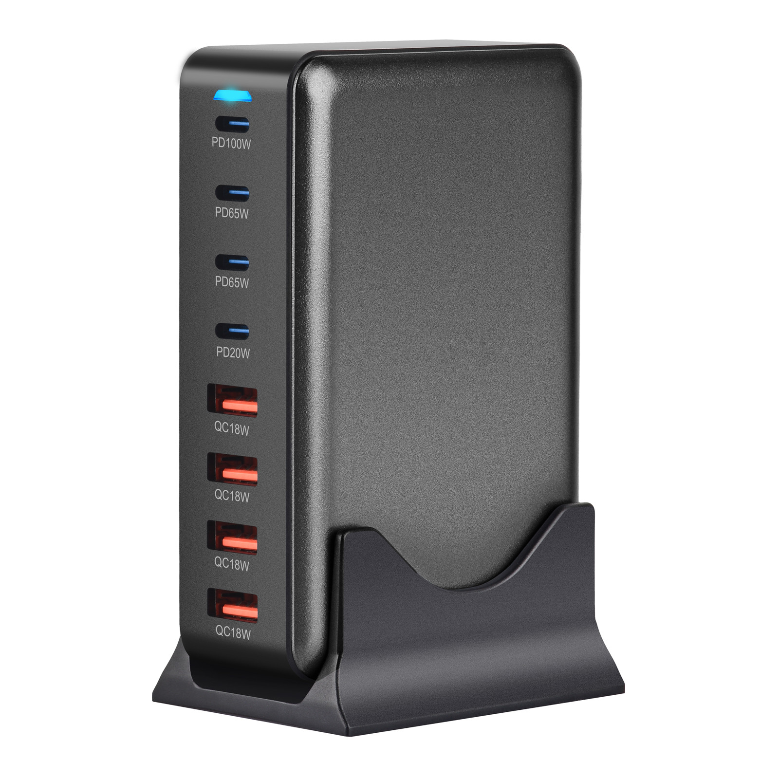 Cargador GaN de escritorio rápido USB C de 320W, cargador PD USB tipo C de 8 puertos, carga rápida 3,0 USB tipo C, cargador rápido para móvil
