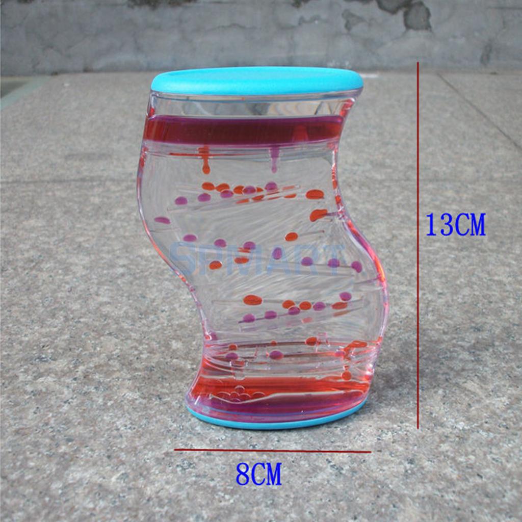 MagiDeal Acrylic Floating Color Mix Oil Liquid Bubbler Motion Sand Timer Hourglass for Home Office Ornament Novelty Toy