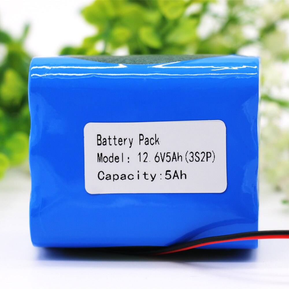 12V Batterij 3S2P 11.1V /12.6V 5000Mah 18650 Lithium-Ion Batterij Met 5A Bms Voor Led Lamp Licht Backup Powe Etc