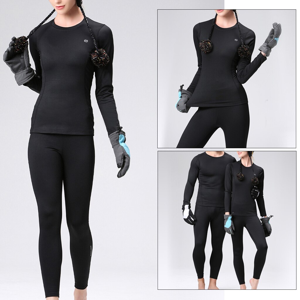 Femmes Sous-Vêtement Thermique Mis Hiver Couche Polaire Supérieure Et inférieure Ensemble Manche Longue T-Shirts de Ski Respirant Sous-Vêtement Thermique