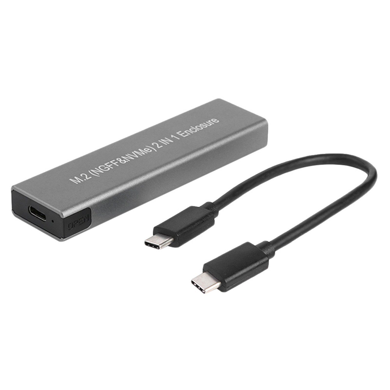 M2 boîtier SSD boîtier NVME M.2 à USB Type C 3.1 adaptateur SSD pour double NVME PCIE NGFF SATA M/B boîtier de clé 2230/2242/2260/2280 SSD #