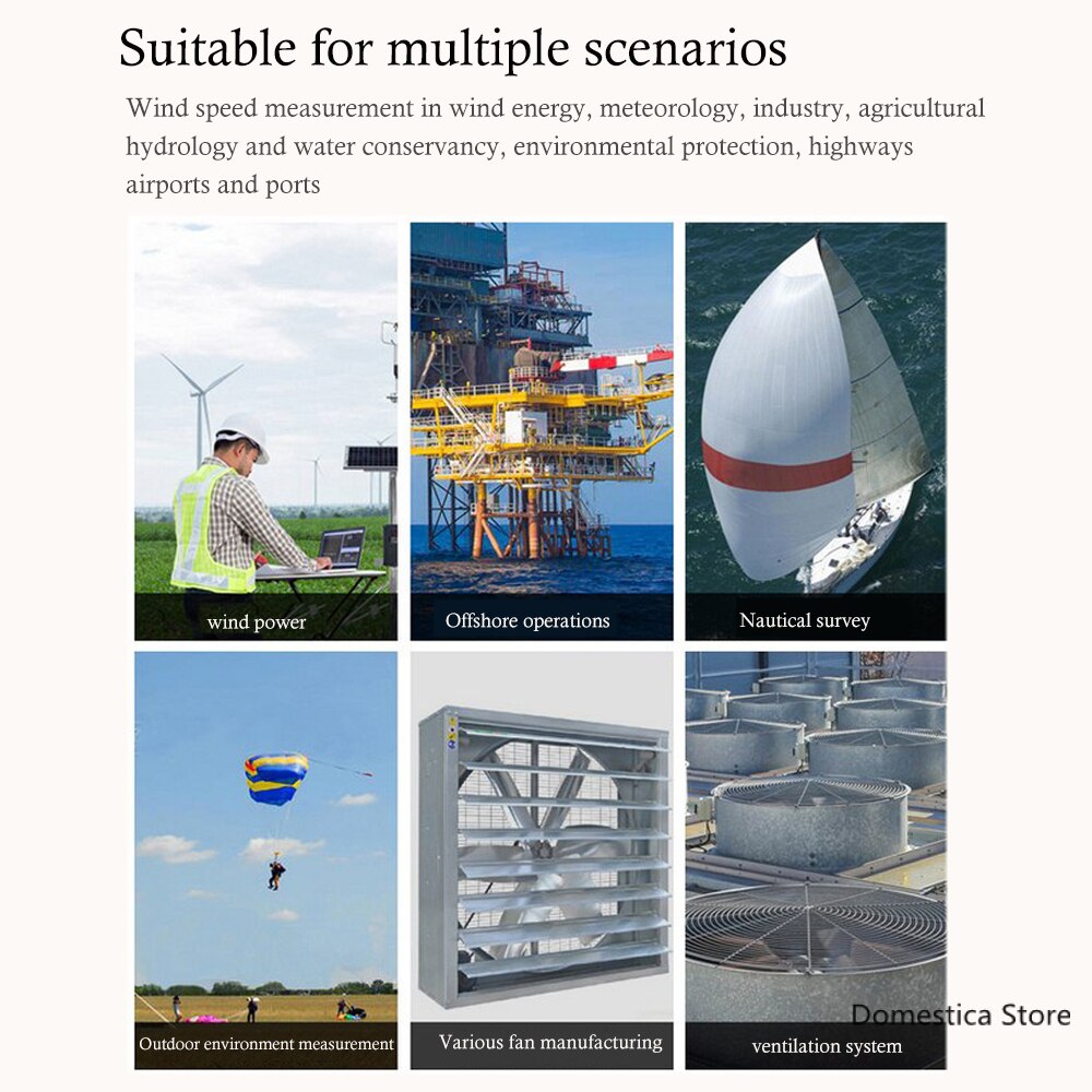 Anemometer Measure Wind Speed Air volume Temperature And Humidity Handheld Anemometer HT625 Windmeter LCD Digital Hand-held