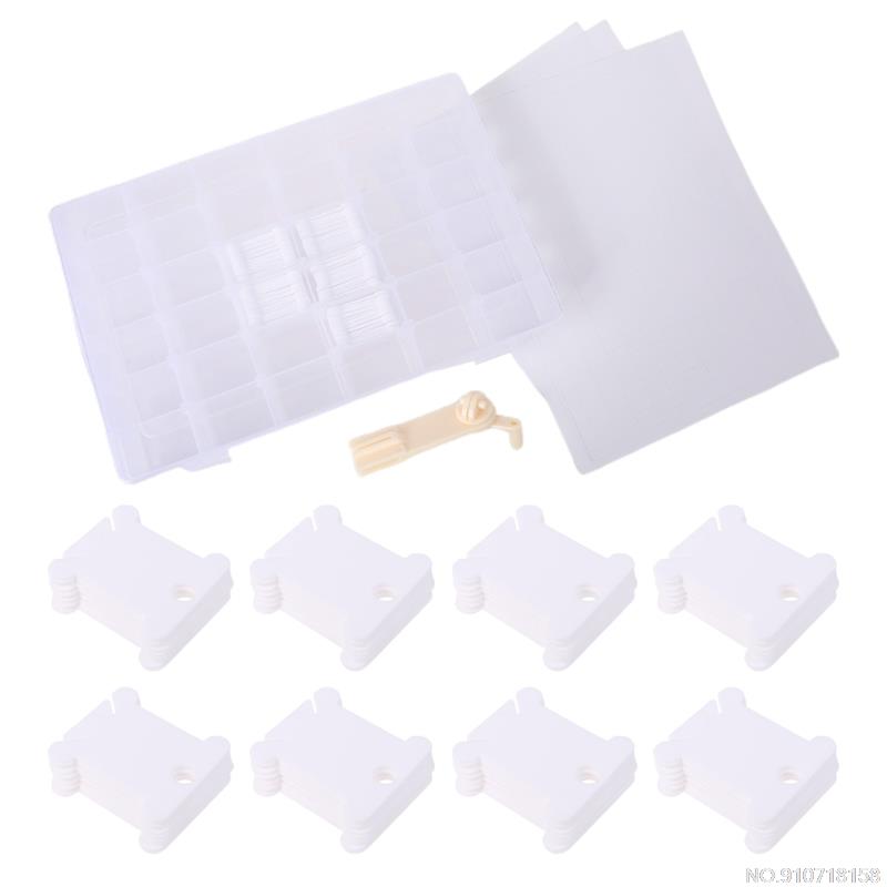 10pcs Embroidery Floss Thread Bobbins Plastic Cross Stitch Spool Storage Board Card Organizer Holder A22 21: 21