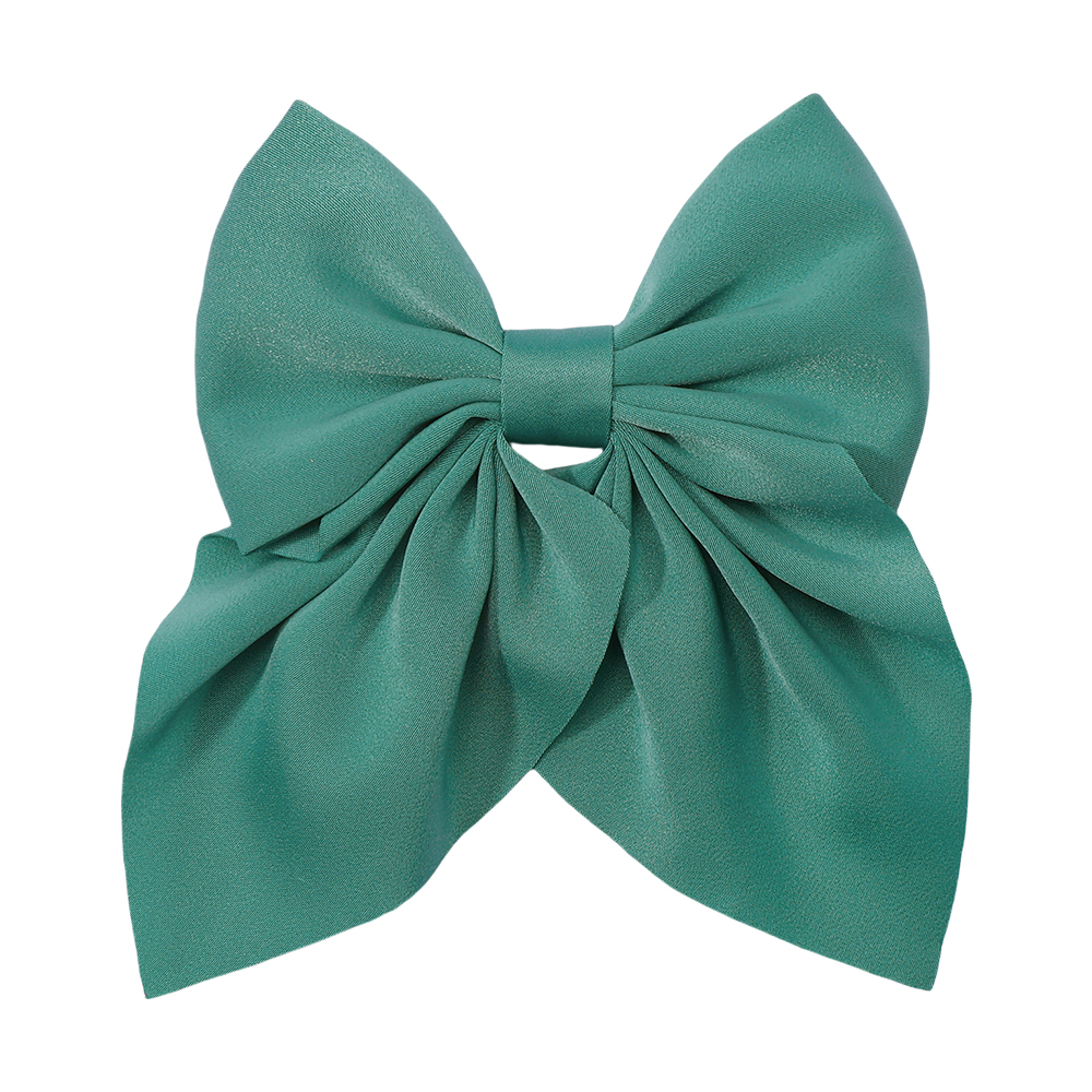 2024 novo elegante arco fita grampo de cabelo moda simples sólido cetim primavera clipe de cabelo bandana com clipes meninas acessórios para o cabelo: YELLOW