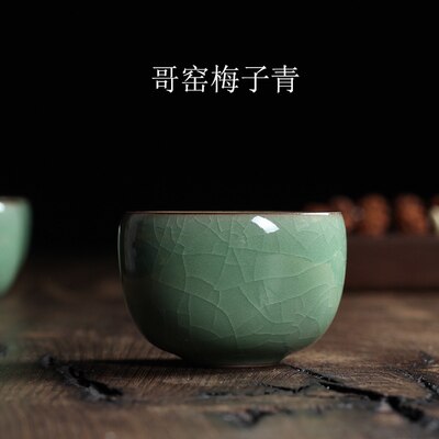 1pc porcelænskop seks farver kinesisk longquan celadon gaiwan tekopper skål kina celadon knitre tekop kopper 120ml te sæt teaset: C