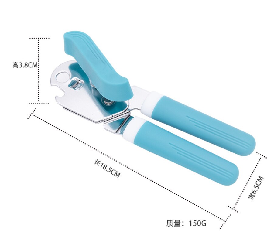 Rvs Professionele Tin Handleiding Blikopener Ambachtelijke Bier Grip Opener Blikjes Flesopener Keuken Gadgets Multifunctionele: Sky Blue