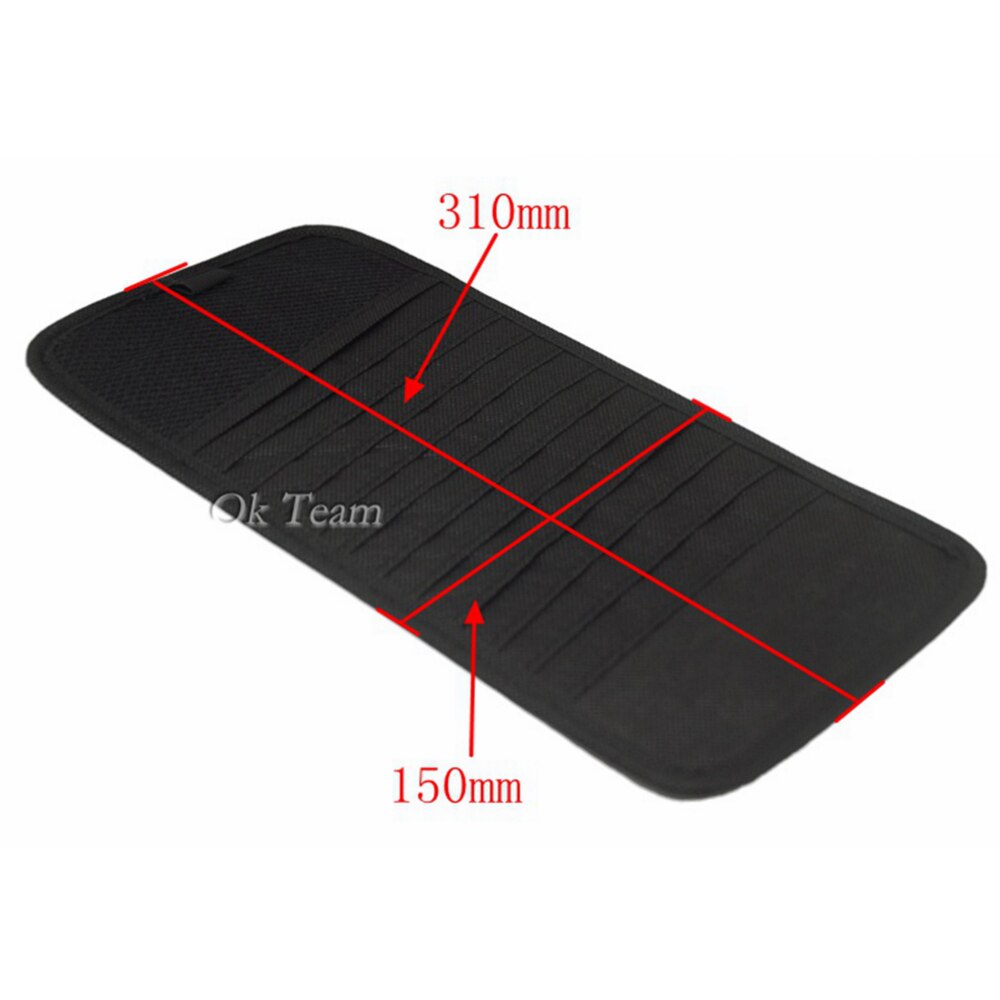 12 Disk CD DVD Holder Sun Visor Holder Storage Auto Car Organizer Cover Case Organizer Wallet Clip Truck Black, Beige, Grey