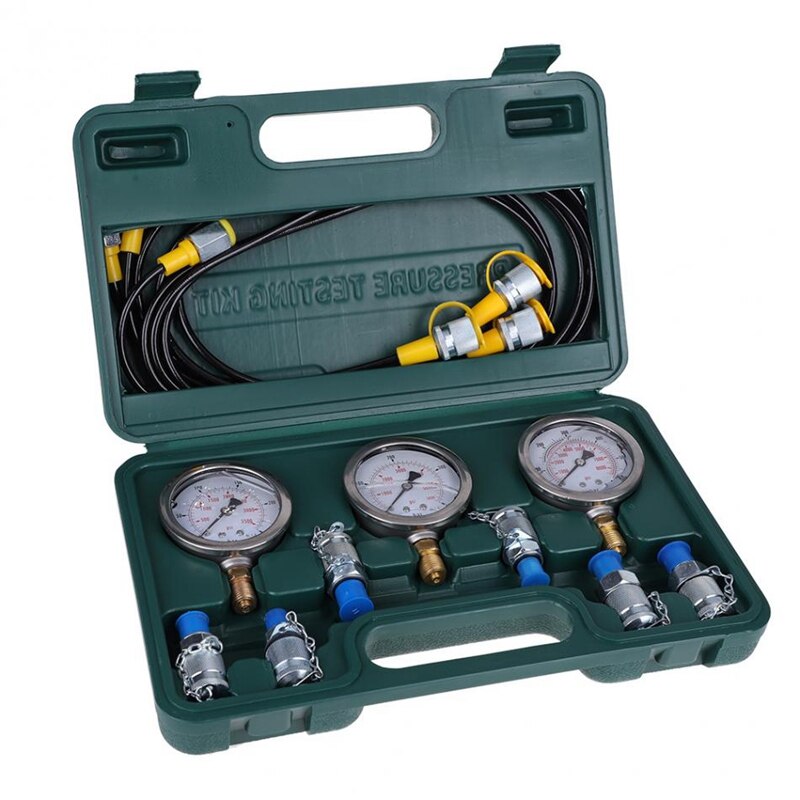 Hydraulisk trykmåler gravemaskine hydraulisk tryk test kit med test slangekobling og måleredskaber: Default Title