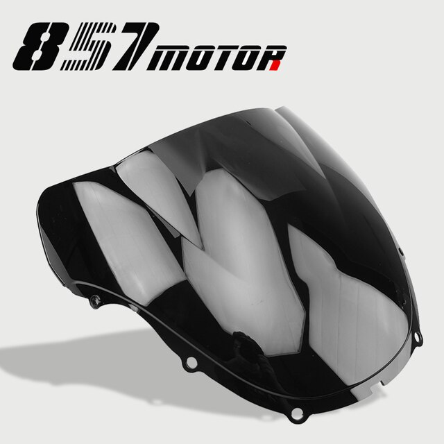 For kawasaki  zx9r 2000 2001 2002 2003 2004 2005 zx-9r 00 01 02 03 04 05 frontrute frontrute dobbel boble: Svart