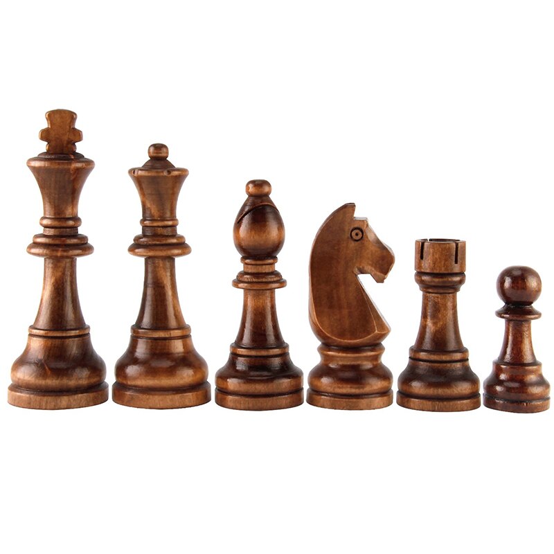 Wooden Chess Pieces Set King Height 50 & 70& 77 mm Chess Game Standard Chessmen for International Competition