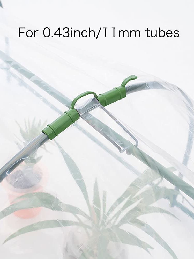 11mm Greenhouse Clamps Clips Row Cover Netting Tunnel Hoop Clips Shed Film Shading Net Rod Clip for Greenhouses Frame Shelters