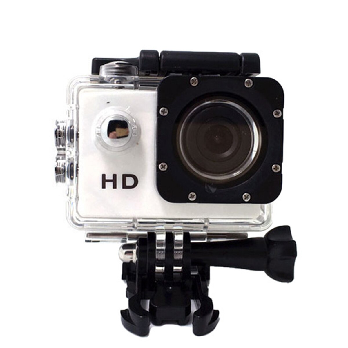 Owgyml udendørs sport action mini kamera vandtæt cam screen farve vandafvisende videoovervågning undersøisk kamera: Hvid