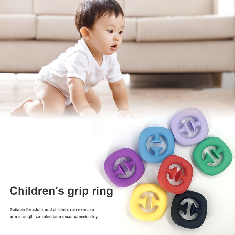 Siliconen Grip Ring Speelgoed Volwassen Kind Vinger Hand Grip Stress Reliever Grappig Fidget Reliver Stress Zintuiglijke Knijpen Bal Speelgoed