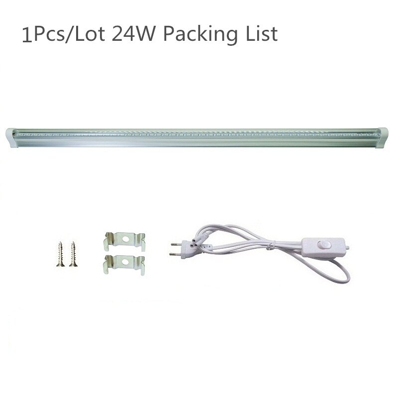 Reblue lampe til planter vokse lys 12w 24w t5 plante lampe full spektrum vokse ledet til planter dyrking frøplante fyto-lampe innendørs: 1 stk 24w f2 vokse ledet / Oss plugg vokse lys