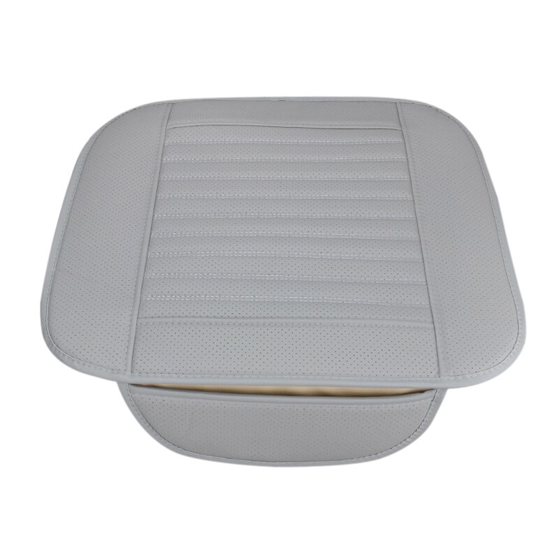 Universal Auto Car Seat Covers Protector Pad Mat Breathable PU Leather Car Front Rear Back Seat Cover Auto Seat Cushion 4 Colors: 1PCS Front Gray