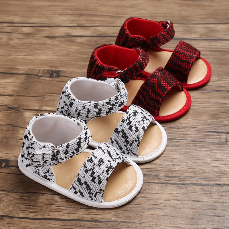 Summer Baby Shoes Toddler Newborn Baby Girls Buckle Strap Bow Soft Crib Shoes Cotton Sneakers 0-18 Months