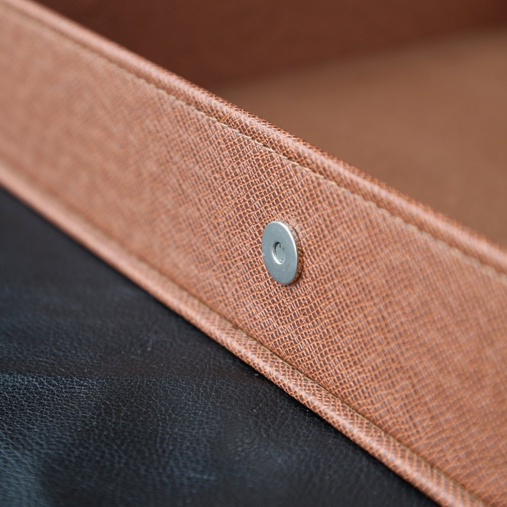 A4 PU Leder Datei Ordner Dokument Papier Box Organizer Büro Datei Desktop Organizer