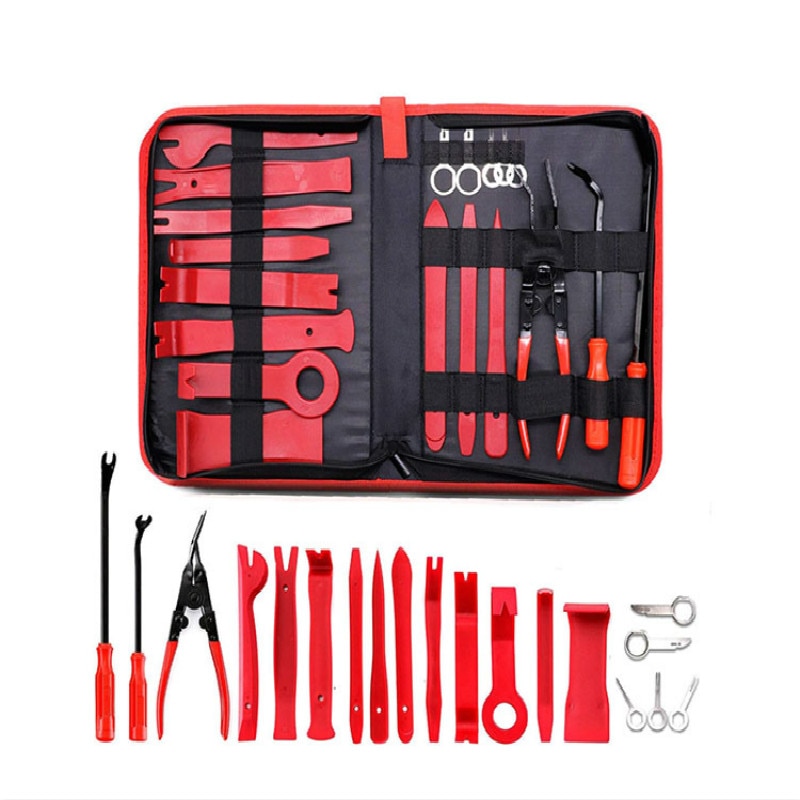 Car Trim Removal Tools Kit Car Panel Door Audio Trim Removal Tool Kit Auto Clip Pliers Fastener Remover Tool Set Car Decoration