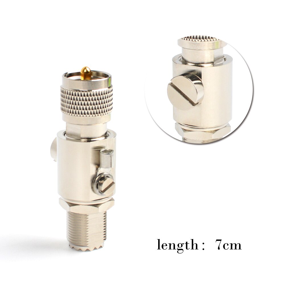 HYS UHF Coaxial Lightning Arrestor PL259 Surge Protector UHF Male PL259 to UHF Female SO239 50Ohm For CB Ham Radio Antenna