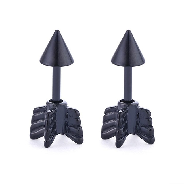 MODRSA 1Piece Spike Arrow Industrial Barbell 6mm Rod Stainless Steel Ear Plugs Tunnels Helix Tragus Piercing Oreja Body Jewelry