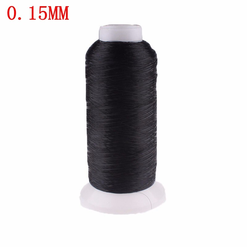 Svart hvit nylon usynlig fiske tråd hjul gjennomsiktig beading tråd nylon diy sy forsyninger håndlaget tilbehør: 0 poeng 15mm svart