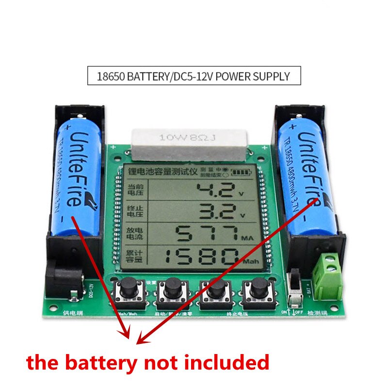 18650 Lithium Battery Capacity Tester Module High Precision XH-M239 LCD Digital Display True Capacity Module MaH/mwH Measurement