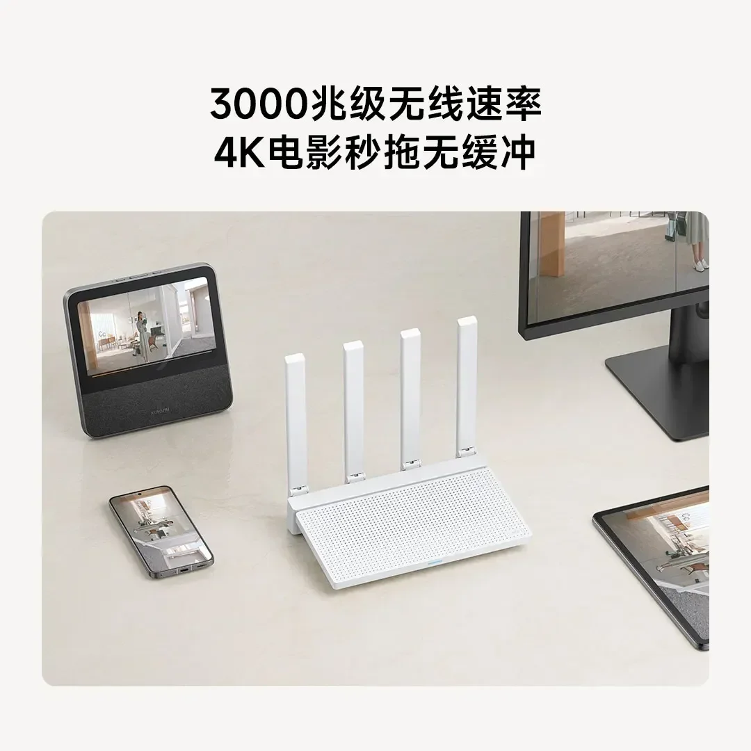 Xiaomi AX3000T 3000Mbs 256MB WiFi6 Dual WAN 2.4/5GHz Signal Network Qualcomm CPU with Mi Home
