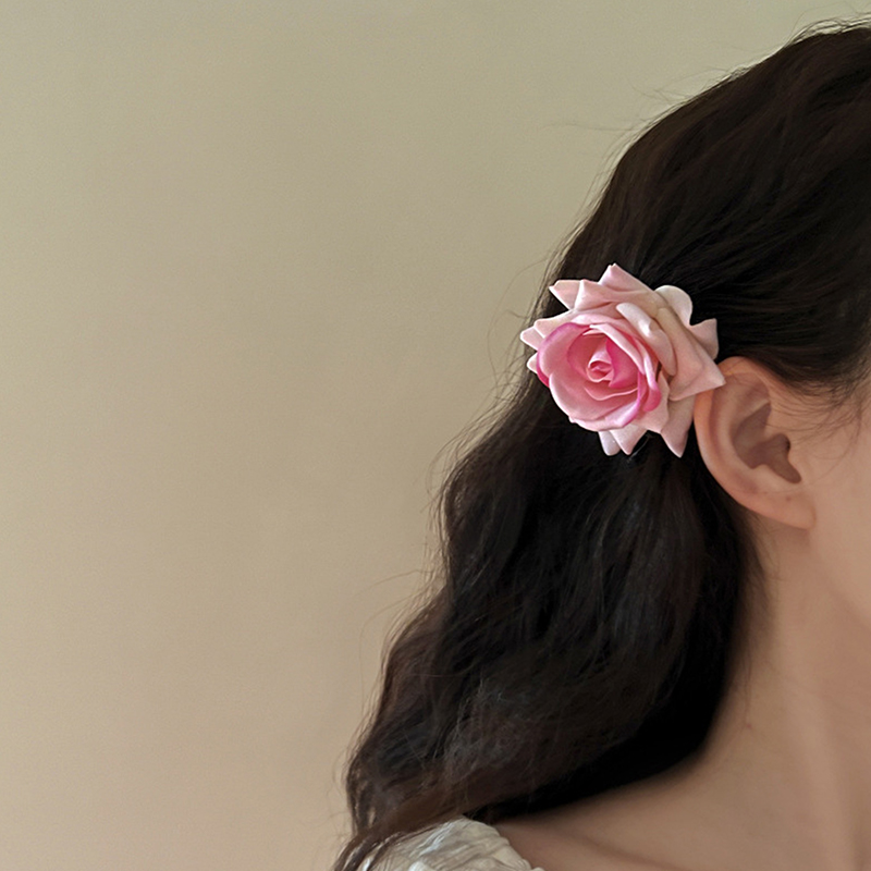 Brosche Hochzeits feier Haarschmuck Rose Blume Haarnadel Brosche Braut Hochzeit Strand Party künstliche Rose Haars pange: Gelb