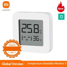Xiaomi Bluetooth Thermometer 2 Smart Electric Digital Humidity Monitor High-precision Sensor 1.5'' LCD Screen with Mijia App