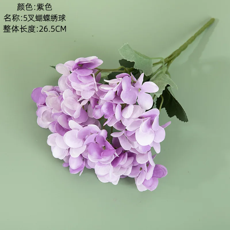 Fleurs artificielles violettes pivoines, 1 Bouquet, fausses roses d'automne en soie pour bricolage, décoration de salon, jardin de maison, mariage: 18