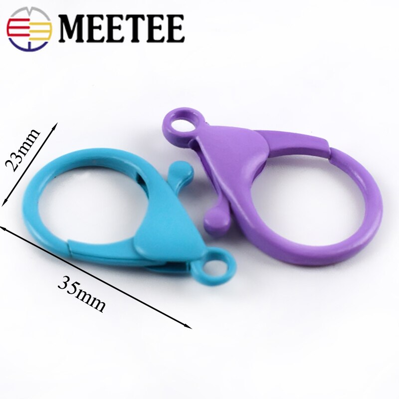 20/40 stuks 35mm kreeftengespen kleurrijke sleutelhanger veerhaak hondenhalsband gespen sleutelhanger handtas hanger decoratie  bf281