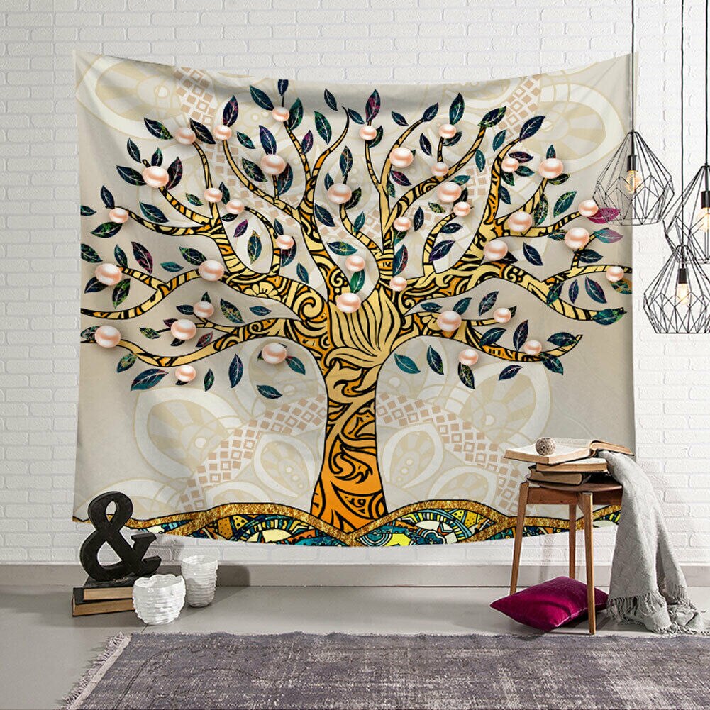 Indische Olifant Tapestry Mandala Hippie Art Muur Opknoping Wandtapijten Strand Handdoek Sprei Gooi YogaMat Tafelkleed Home Decor: Flesh