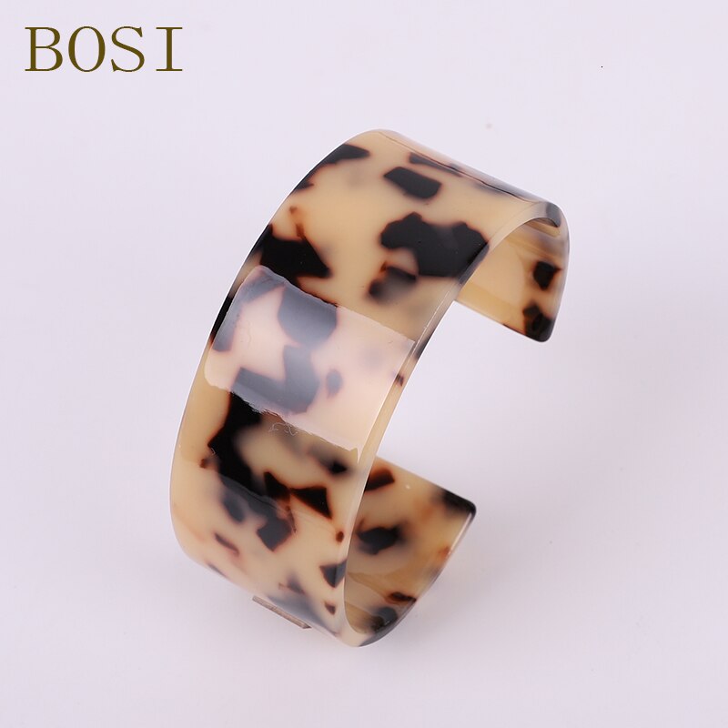Bohemian Leopard Acitic Säure Acryl Harz Armbänder Bunte Armreif Für Frauen Harz Manschette Armband femme Einfache Elegante Schmuck: 6