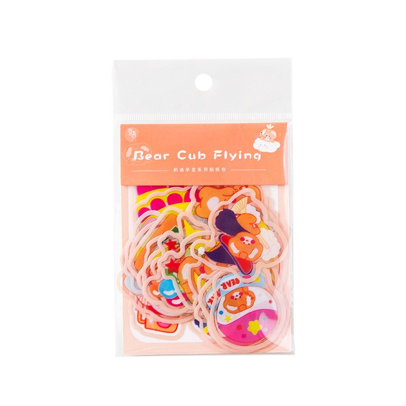 40 Pcs Kawaii Washi Stickers Set Animal Bunny Kat Planeet Lijm Label Decoratieve Sticker Label Voor Scrapbooking Journaling