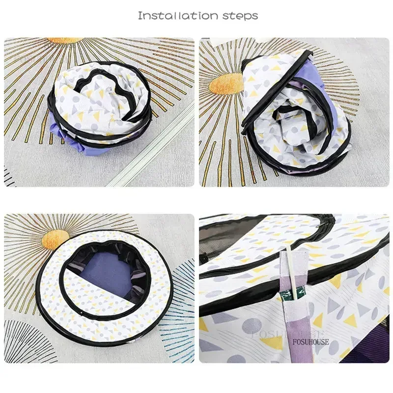 Hjem utendørs kattebur sammenleggbart bærbart innendørs kattehus kjæledyrseng telt valpekatter kennel hundehus storkapasitet kjæledyrbur