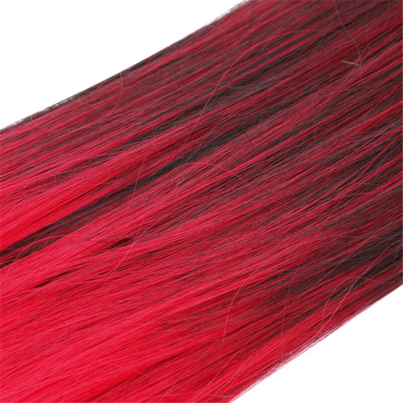 52-56cm lengde lange rett ombre hestehale hårklips kvinner falskt hår hestehaler nyeste hårstykke 1pc