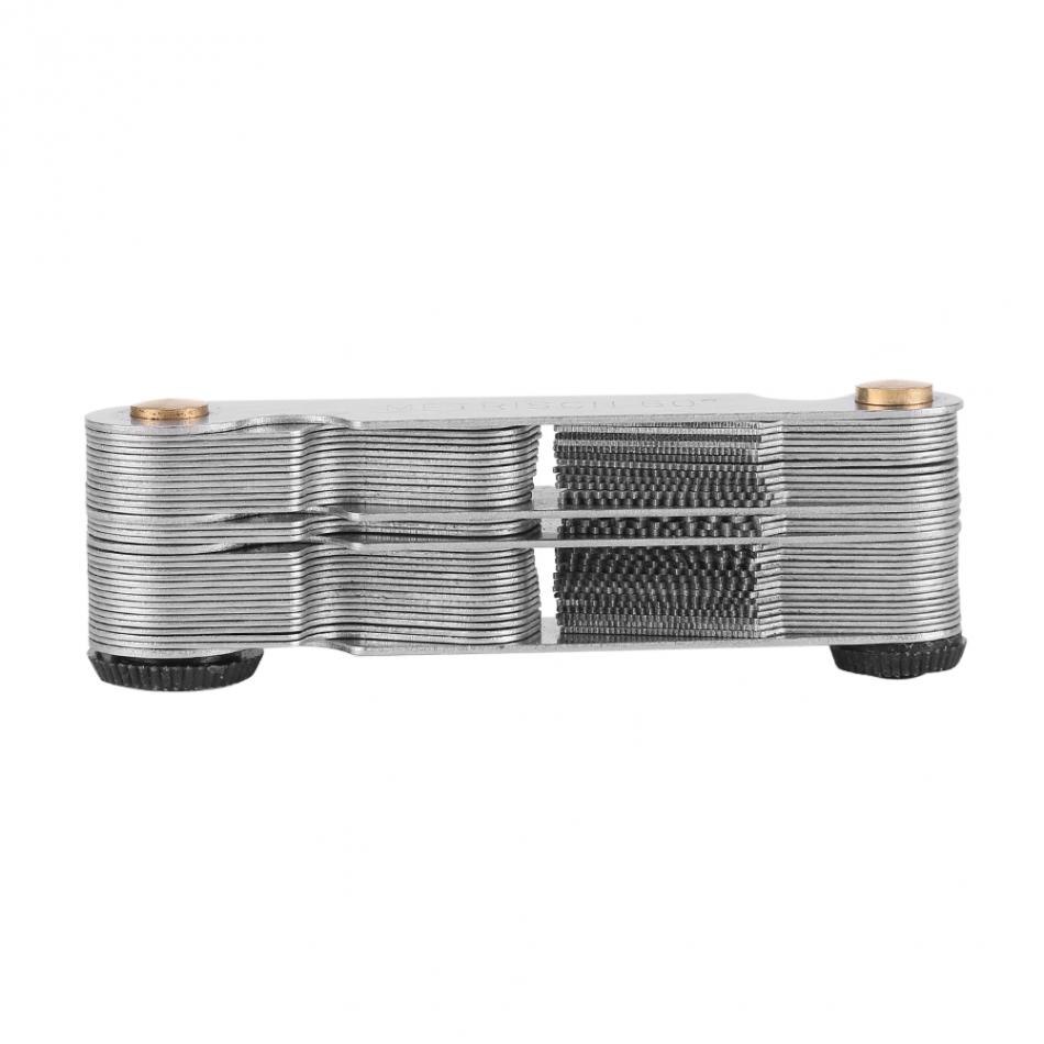 60 Degree Thread Screw Pitch Gauge 58 Blades Set Metric + Inch System + Whitworth Gauge Measuring Tools