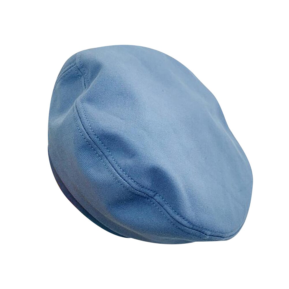 Boina de tela de Color liso para mujer, sombrero de boina para mujer y niña, gorro informal con visera, gorra boina, gorros de mujer
