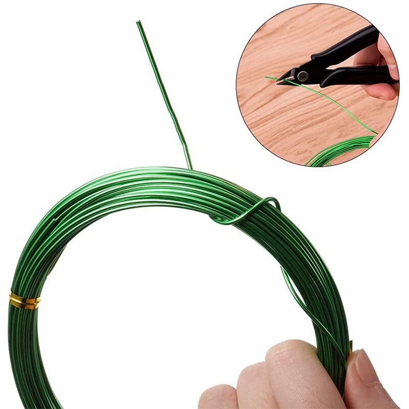 Alambre para bonsái, alambre para entrenamiento de árboles, alambre de aluminio para bonsái con cortador de alambre, herramienta para bonsái para entrenamiento de árboles y manualidades DIY