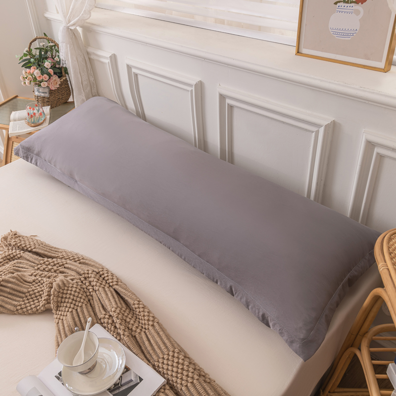 One Piece Double Long Pillowcase Home Couple Pillowcase Extended Pillowcase (Excluding Core): 150*50cm / Dark Grey