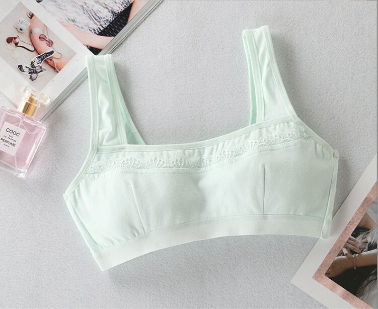 Comfortable Training Bra for Teen Girls Kids Youth Underwear Suit Children Girls Wireless Printed Cotton Bra Training Bra: Green Training Bras