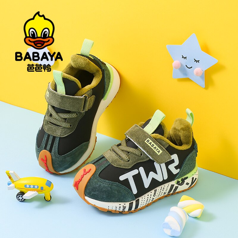 Babaya bambino ragazze ragazzi inverno stivali infante bambino piccolo peluche barca caviglia stivali morbido metter il fondo a non-scontrino bambini ragazzo all'aperto cotone scarpe