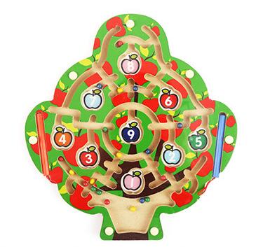 Bacchetta magnetica Wiggles e Vermi Marmi Labirinto Di Legno Labirinto Animale Educativi Per Bambini Genitorialità Gioco di Famiglia Giocattoli: 002Maze