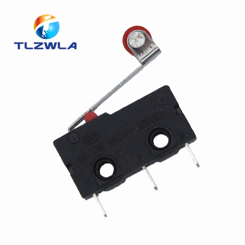 10PCS Mini Micro Switch 3Pin With Roller Limit Switch