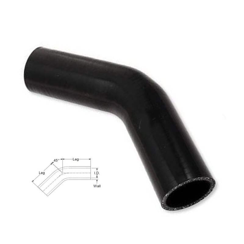 22mm 7/8 "ID Siliconen 45 bocht Elleboog Slang Turbo Radiator Joiner