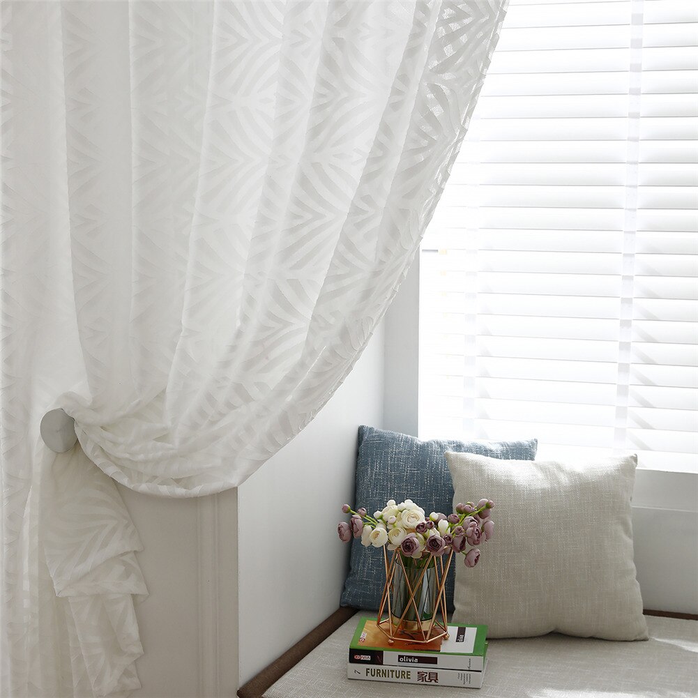 Window Curtain Home Window Decoration White Window Screening Door Curtains Home Room Accessories