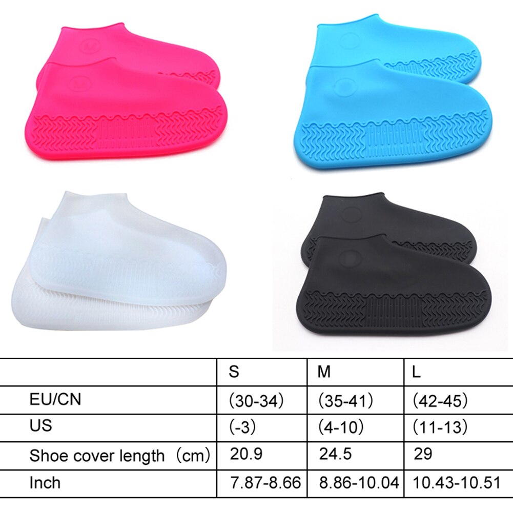 Silicone imperméable chaussures couvre cyclisme pluie réutilisable couvre-chaussures Silicone Latex élastique chaussure couverture chaussures organisateurs beignet